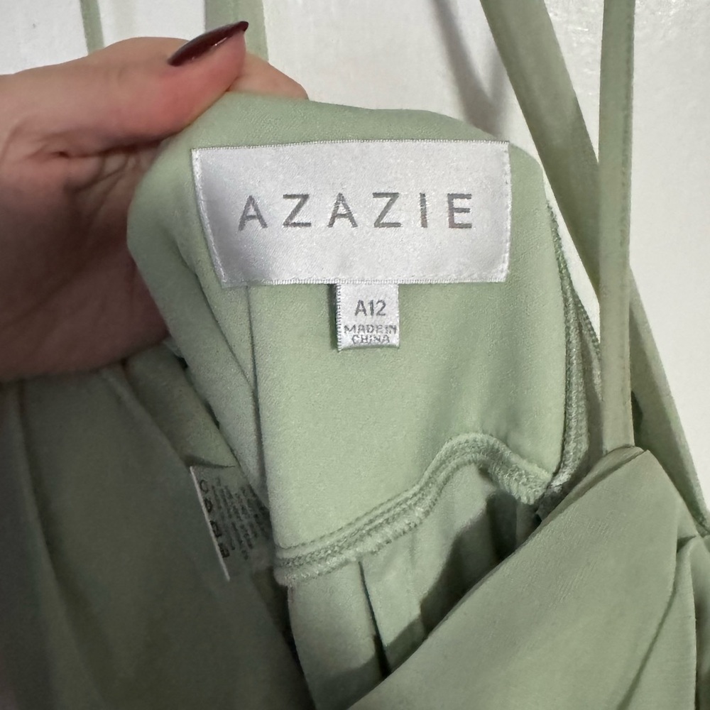 Azazie Dusty Sage Bridesmaid Dress - Picture 9 of 9